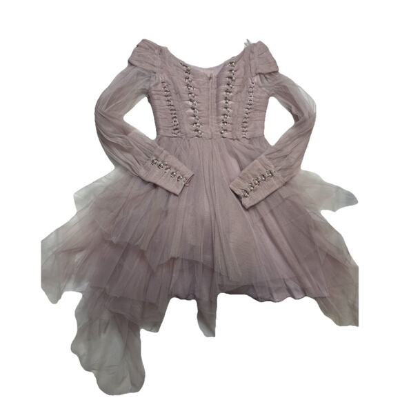Zimmermann Lilac Pearl Embellished Tulle Dress Size 0 (US 2) - Picture 4 of 7